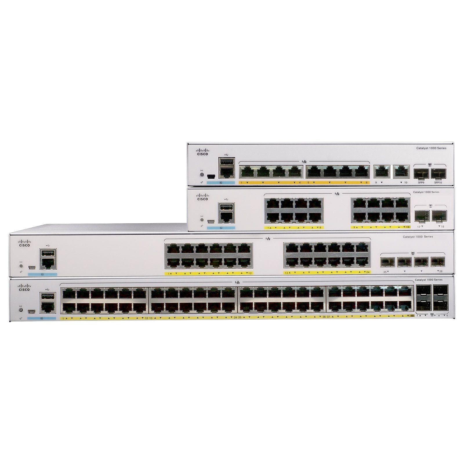Cisco Catalyst 1000 C1000-16FP-2G-L Switch manageable 16 ports 10/100/1000 Mbps PoE+ + 2 ports SFP